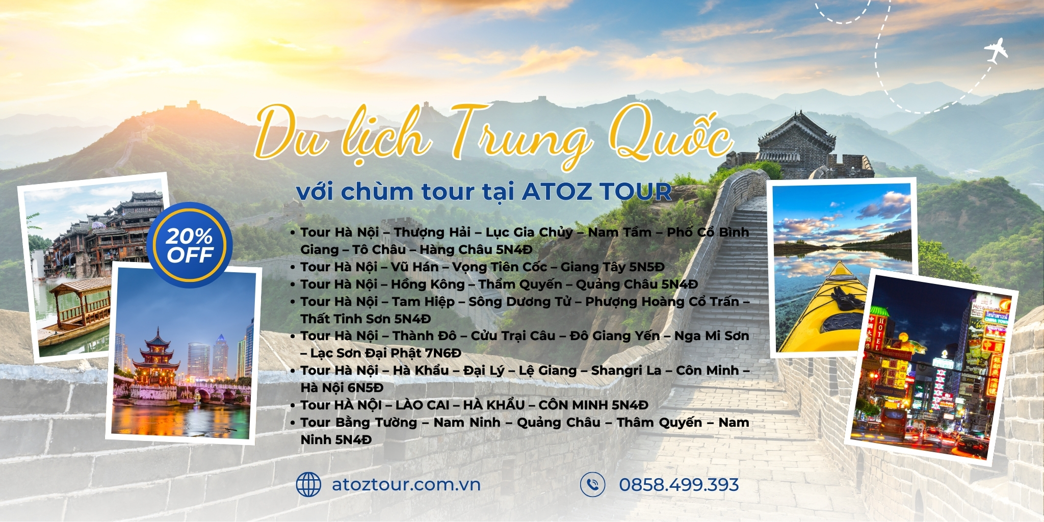 Du lịch Trung Quốc an toàn hơn với chùm tour tại ATOZ TOUR