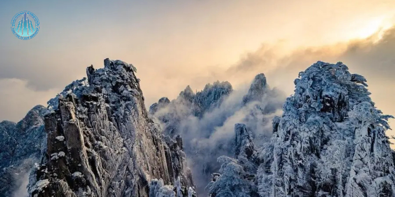 Hoàng Sơn mùa đông thường có nhiệt độ từ -5°C đến 5°C
