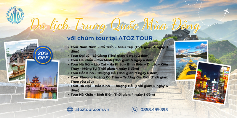 Khám phá các tour du lịch Trung Quốc mùa đông cùng ATOZ Tour